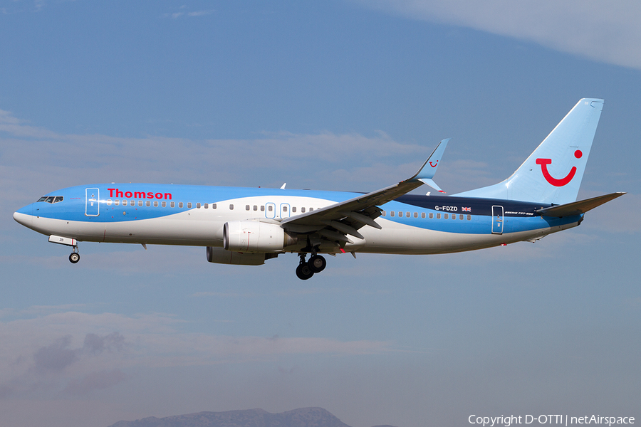 Thomson Airways Boeing 737-8K5 (G-FDZD) | Photo 518720