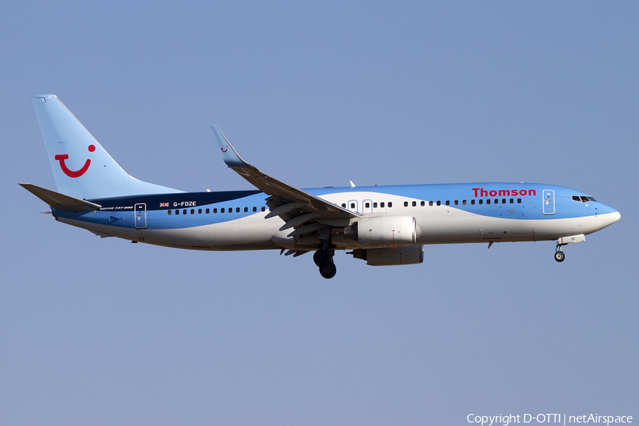 Thomson Airways Boeing 737-8K5 (G-FDZE) | Photo 415086