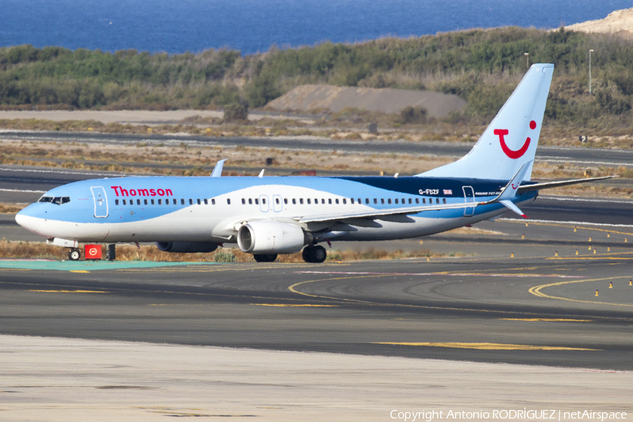 Thomson Airways Boeing 737-8K5 (G-FDZF) | Photo 128263