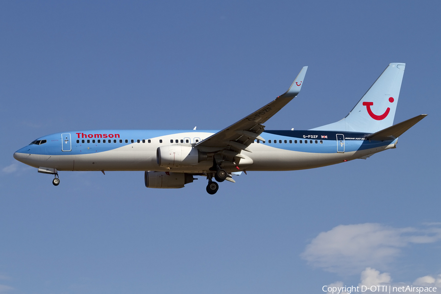 Thomson Airways Boeing 737-8K5 (G-FDZF) | Photo 414948