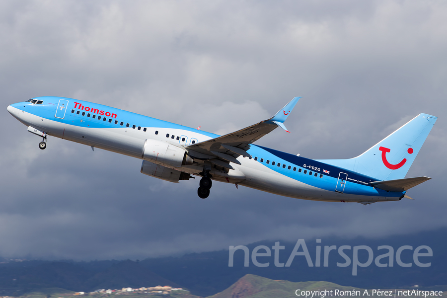 Thomson Airways Boeing 737-8K5 (G-FDZG) | Photo 281303