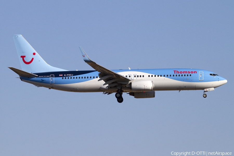 Thomson Airways Boeing 737-8K5 (G-FDZJ) | Photo 415084