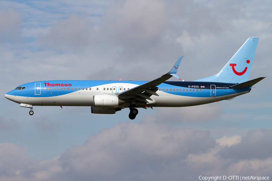 Thomson Airways Boeing 737-8K5 (G-FDZS) | Photo 518724