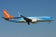Sunwing Airlines Boeing 737-8K5 (G-FDZZ) at  Corfu - International, Greece