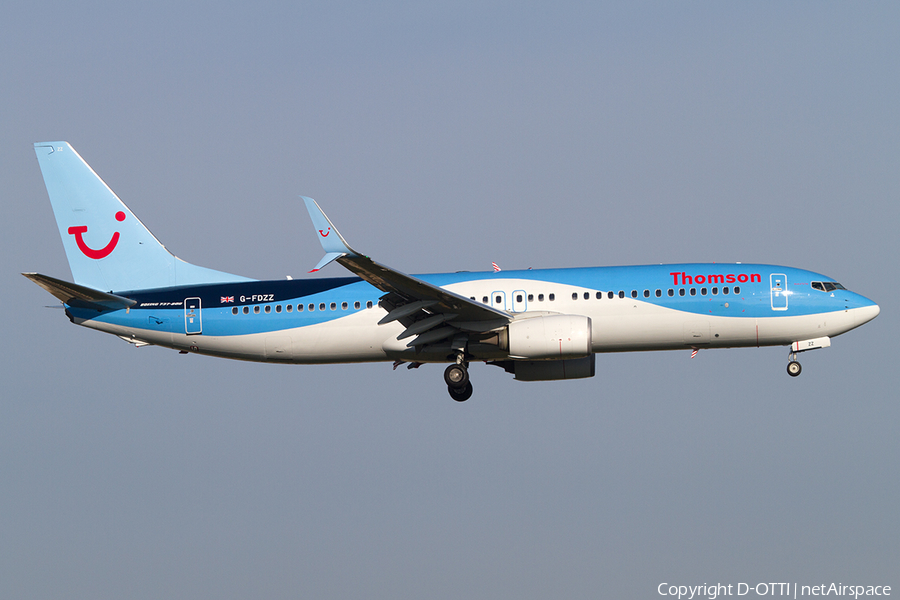 Thomson Airways Boeing 737-8K5 (G-FDZZ) | Photo 518609