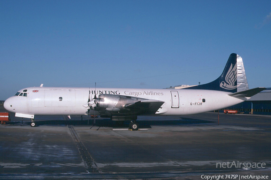 Hunting Cargo Airlines Lockheed L-188C(F) Electra (G-FIJR) | Photo 38440