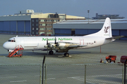 Atlantic Airlines Lockheed L-188C(F) Electra (G-FIJV) at  Hamburg - Fuhlsbuettel (Helmut Schmidt), Germany