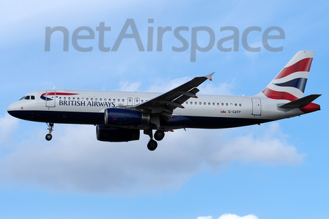 British Airways Airbus A320-232 (G-GATP) at  London - Gatwick, United Kingdom