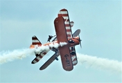 Aerosuperbatics Boeing Stearman A75N1 (G-IIYI) at  Duxford, United Kingdom