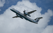 Flybe Bombardier DHC-8-402Q (G-KKEV) at  Dusseldorf - International, Germany