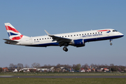 British Airways (CityFlyer) Embraer ERJ-190SR (ERJ-190-100SR) (G-LCAA) at  Amsterdam - Schiphol, Netherlands