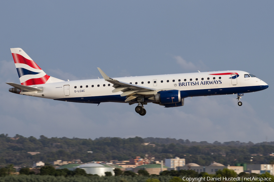 British Airways (CityFlyer) Embraer ERJ-190SR (ERJ-190-100SR) (G-LCAC) | Photo 525479