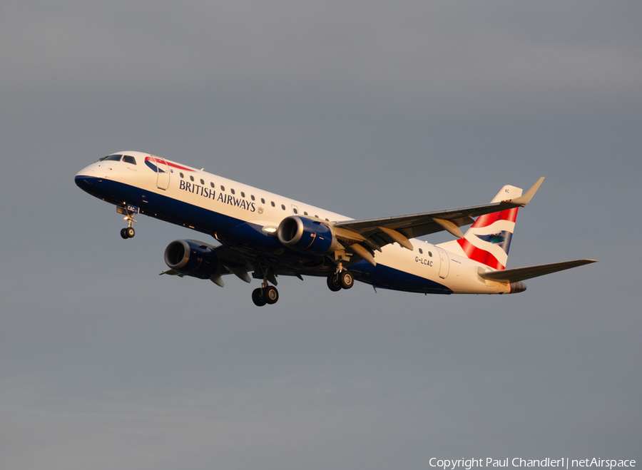 British Airways (CityFlyer) Embraer ERJ-190SR (ERJ-190-100SR) (G-LCAC) | Photo 460481