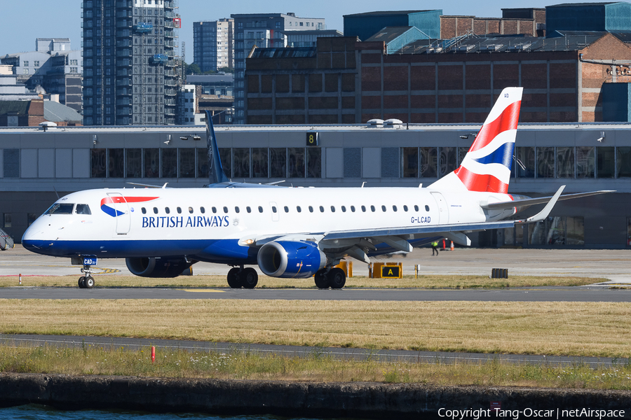 British Airways (CityFlyer) Embraer ERJ-190SR (ERJ-190-100SR) (G-LCAD) | Photo 594952