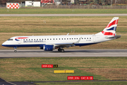 British Airways (CityFlyer) Embraer ERJ-190SR (ERJ-190-100SR) (G-LCAH) at  Dusseldorf - International, Germany
