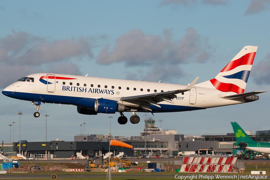 British Airways (CityFlyer) Embraer ERJ-170STD (ERJ-170-100) (G-LCYF) | Photo 292388