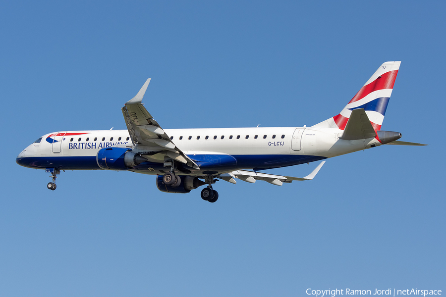 British Airways Embraer ERJ-190LR (ERJ-190-100LR) (G-LCYJ) | Photo 344177