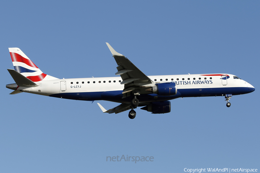 British Airways Embraer ERJ-190LR (ERJ-190-100LR) (G-LCYJ) | Photo 576074