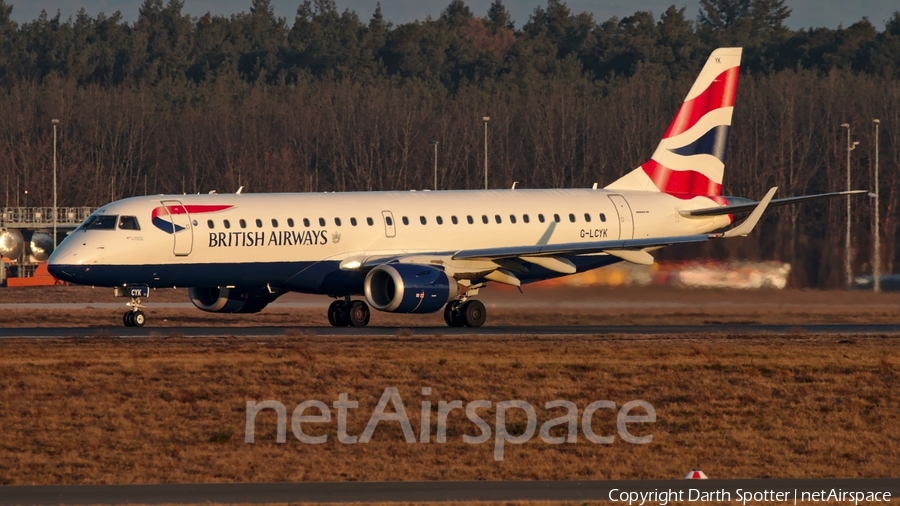 British Airways (CityFlyer) Embraer ERJ-190SR (ERJ-190-100SR) (G-LCYK) | Photo 234650