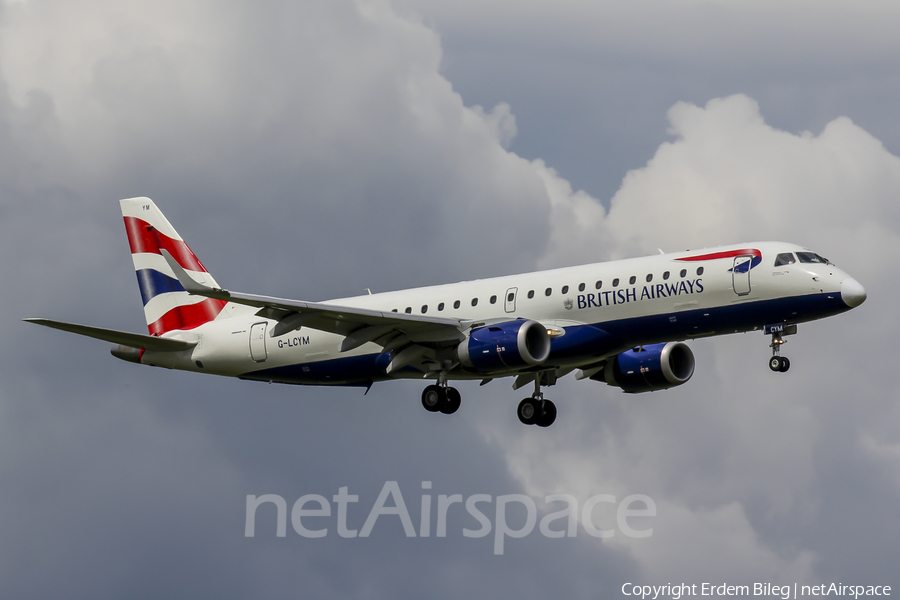 British Airways (CityFlyer) Embraer ERJ-190LR (ERJ-190-100LR) (G-LCYM) | Photo 110824