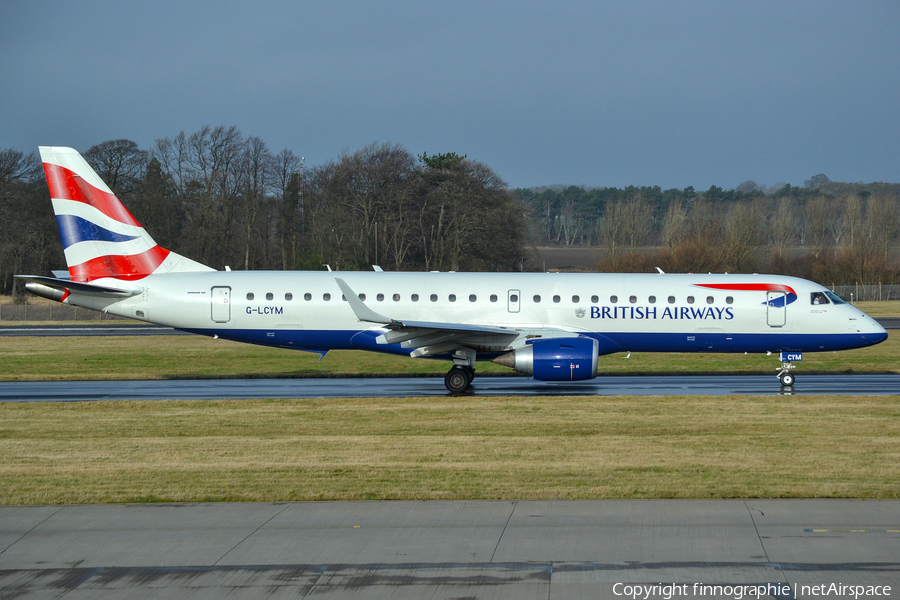 British Airways (CityFlyer) Embraer ERJ-190LR (ERJ-190-100LR) (G-LCYM) | Photo 422998