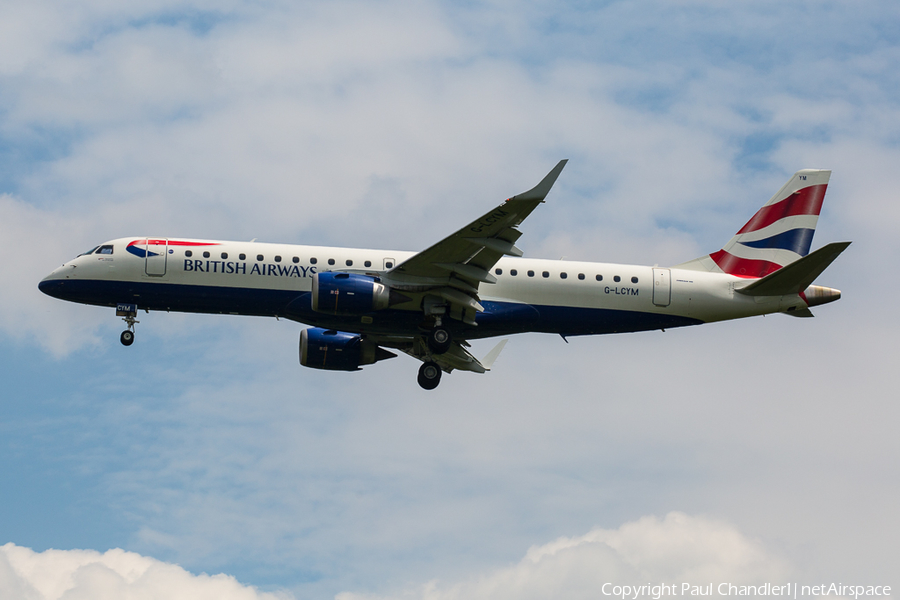 British Airways (CityFlyer) Embraer ERJ-190LR (ERJ-190-100LR) (G-LCYM) | Photo 450073