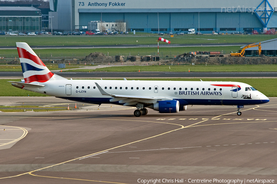 British Airways (CityFlyer) Embraer ERJ-190SR (ERJ-190-100SR) (G-LCYN) | Photo 46636