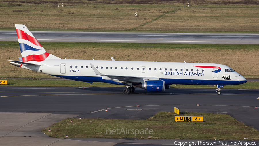 British Airways (CityFlyer) Embraer ERJ-190SR (ERJ-190-100SR) (G-LCYN) | Photo 206282