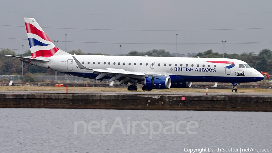 British Airways (CityFlyer) Embraer ERJ-190SR (ERJ-190-100SR) (G-LCYN) | Photo 182161