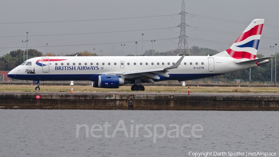 British Airways (CityFlyer) Embraer ERJ-190SR (ERJ-190-100SR) (G-LCYN) | Photo 182162