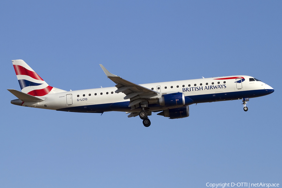 British Airways (CityFlyer) Embraer ERJ-190SR (ERJ-190-100SR) (G-LCYO) | Photo 414262