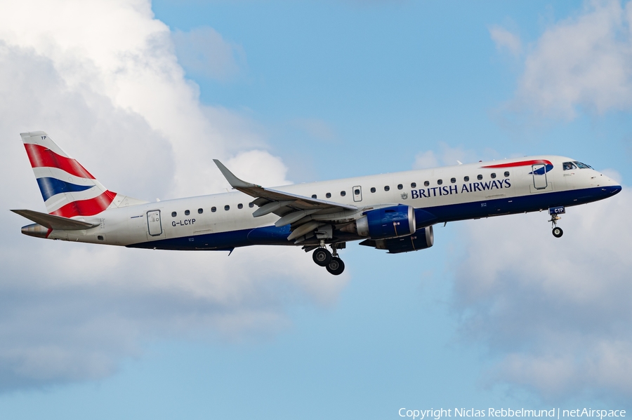 British Airways (CityFlyer) Embraer ERJ-190SR (ERJ-190-100SR) (G-LCYP) | Photo 641991