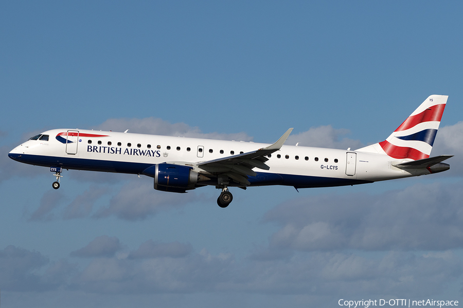 British Airways (CityFlyer) Embraer ERJ-190SR (ERJ-190-100SR) (G-LCYS) | Photo 150505