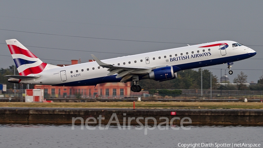 British Airways (CityFlyer) Embraer ERJ-190SR (ERJ-190-100SR) (G-LCYT) | Photo 182166