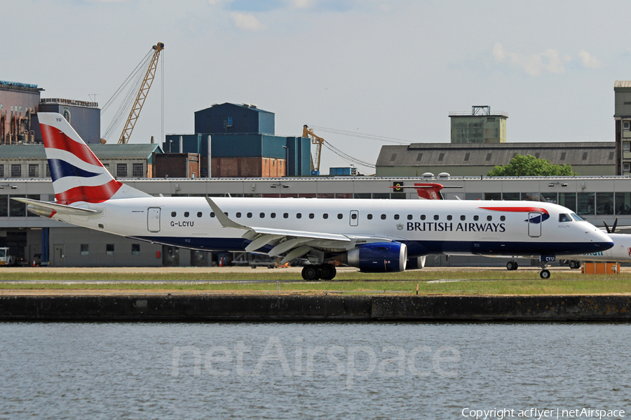British Airways (CityFlyer) Embraer ERJ-190SR (ERJ-190-100SR) (G-LCYU) | Photo 326351