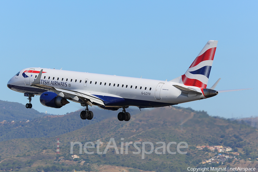 British Airways Embraer ERJ-190SR (ERJ-190-100SR) (G-LCYV) | Photo 213574