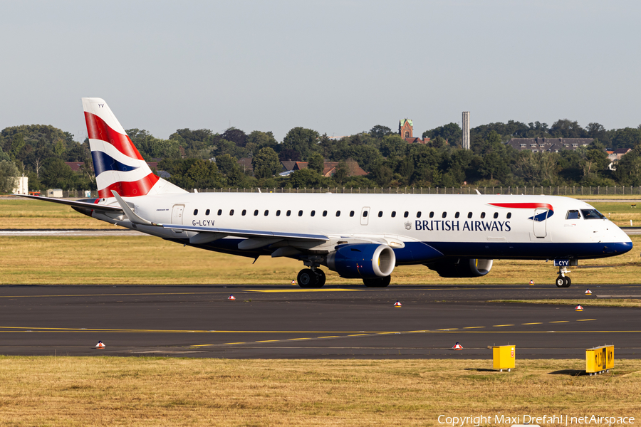 British Airways Embraer ERJ-190SR (ERJ-190-100SR) (G-LCYV) | Photo 513877