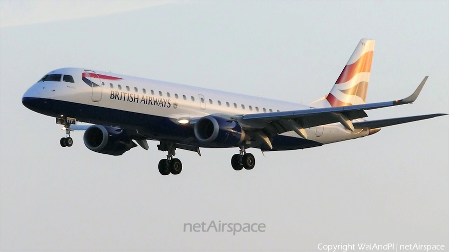 British Airways Embraer ERJ-190SR (ERJ-190-100SR) (G-LCYV) | Photo 443913