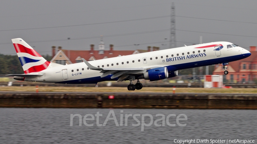 British Airways (CityFlyer) Embraer ERJ-190SR (ERJ-190-100SR) (G-LCYW) | Photo 182168