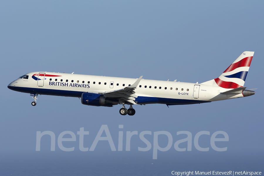 British Airways (CityFlyer) Embraer ERJ-190SR (ERJ-190-100SR) (G-LCYX) | Photo 114811