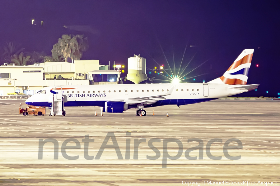 British Airways (CityFlyer) Embraer ERJ-190SR (ERJ-190-100SR) (G-LCYX) | Photo 115381