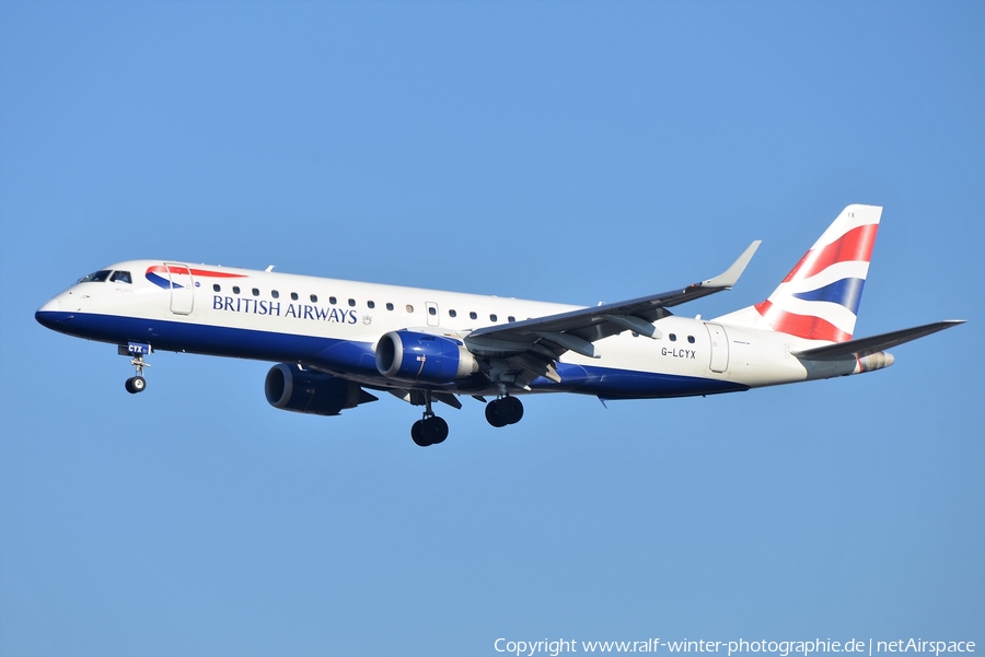 British Airways (CityFlyer) Embraer ERJ-190SR (ERJ-190-100SR) (G-LCYX) | Photo 451432