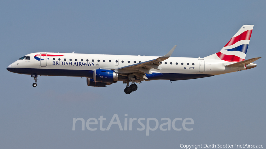 British Airways (CityFlyer) Embraer ERJ-190SR (ERJ-190-100SR) (G-LCYX) | Photo 374753