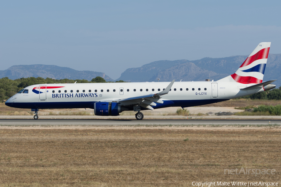 British Airways (CityFlyer) Embraer ERJ-190SR (ERJ-190-100SR) (G-LCYX) | Photo 416752