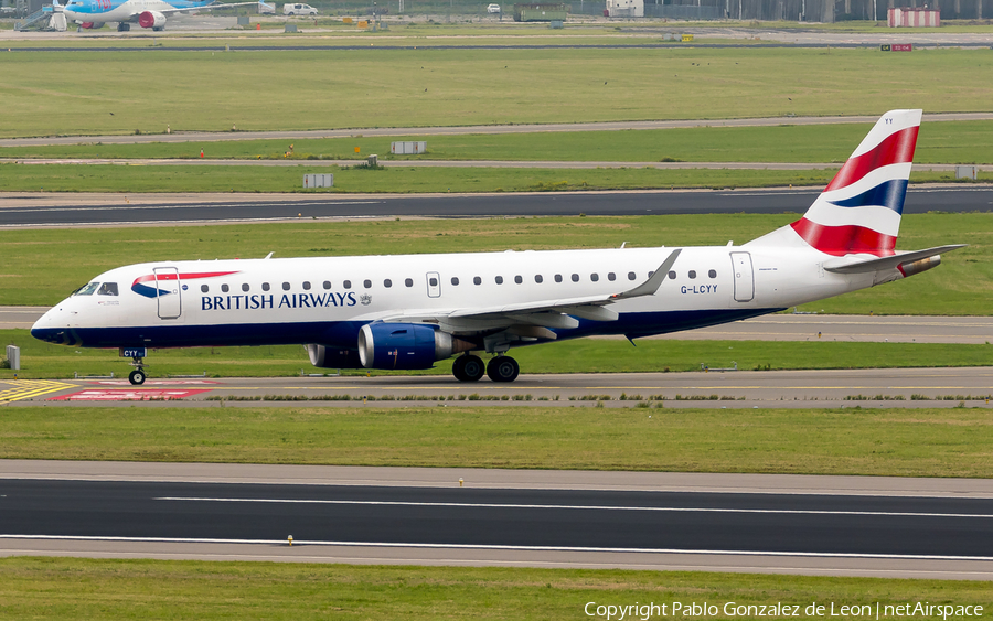 British Airways (CityFlyer) Embraer ERJ-190LR (ERJ-190-100LR) (G-LCYY) | Photo 350179