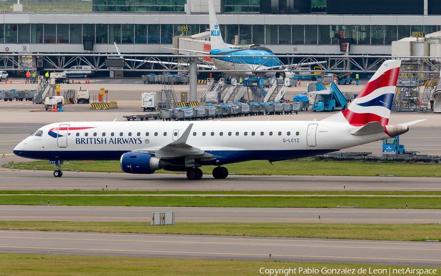 British Airways (CityFlyer) Embraer ERJ-190SR (ERJ-190-100SR) (G-LCYZ) | Photo 350436