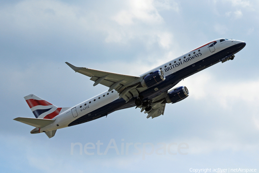 British Airways (CityFlyer) Embraer ERJ-190SR (ERJ-190-100SR) (G-LCYZ) | Photo 326332