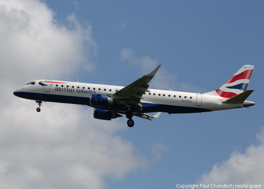 British Airways (CityFlyer) Embraer ERJ-190SR (ERJ-190-100SR) (G-LCYZ) | Photo 510014