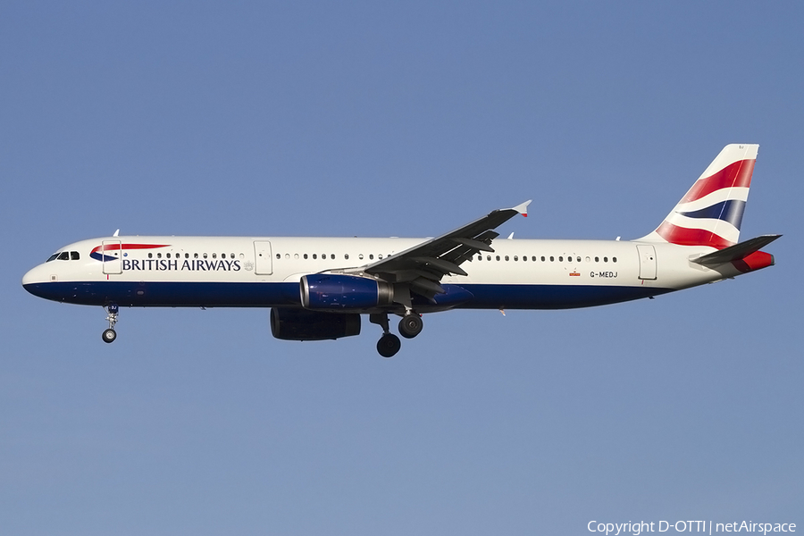 British Airways Airbus A321-231 (G-MEDJ) | Photo 400238