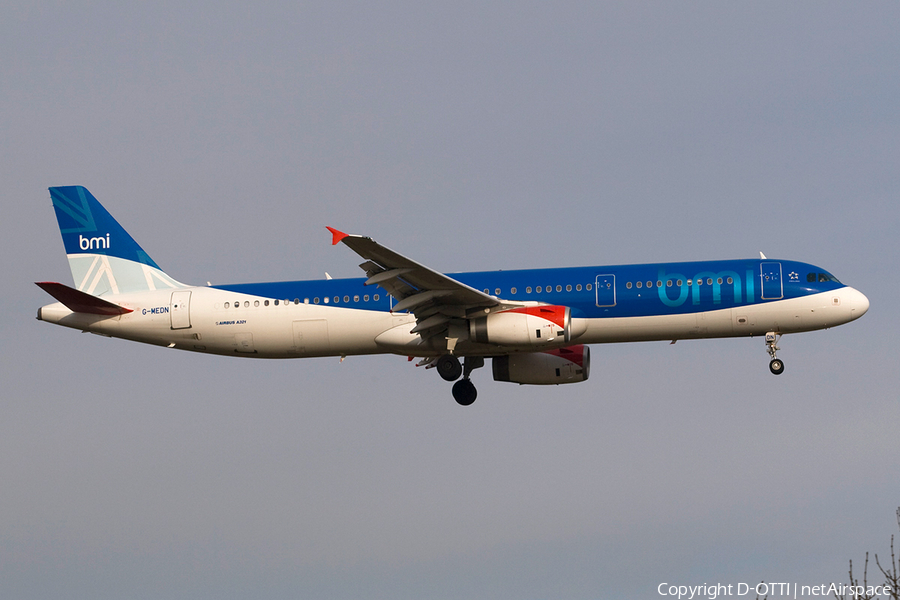 bmi Airbus A321-231 (G-MEDN) | Photo 271742